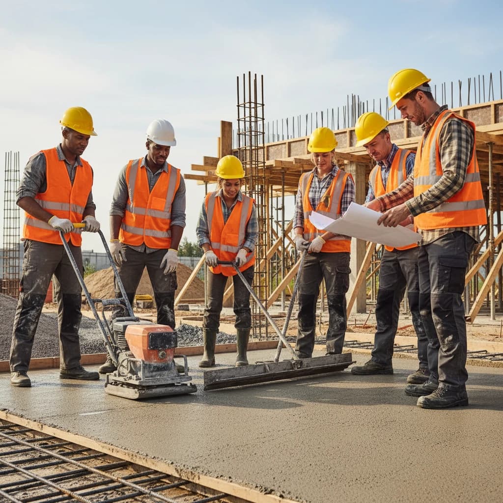 D&D Concrete team at work
