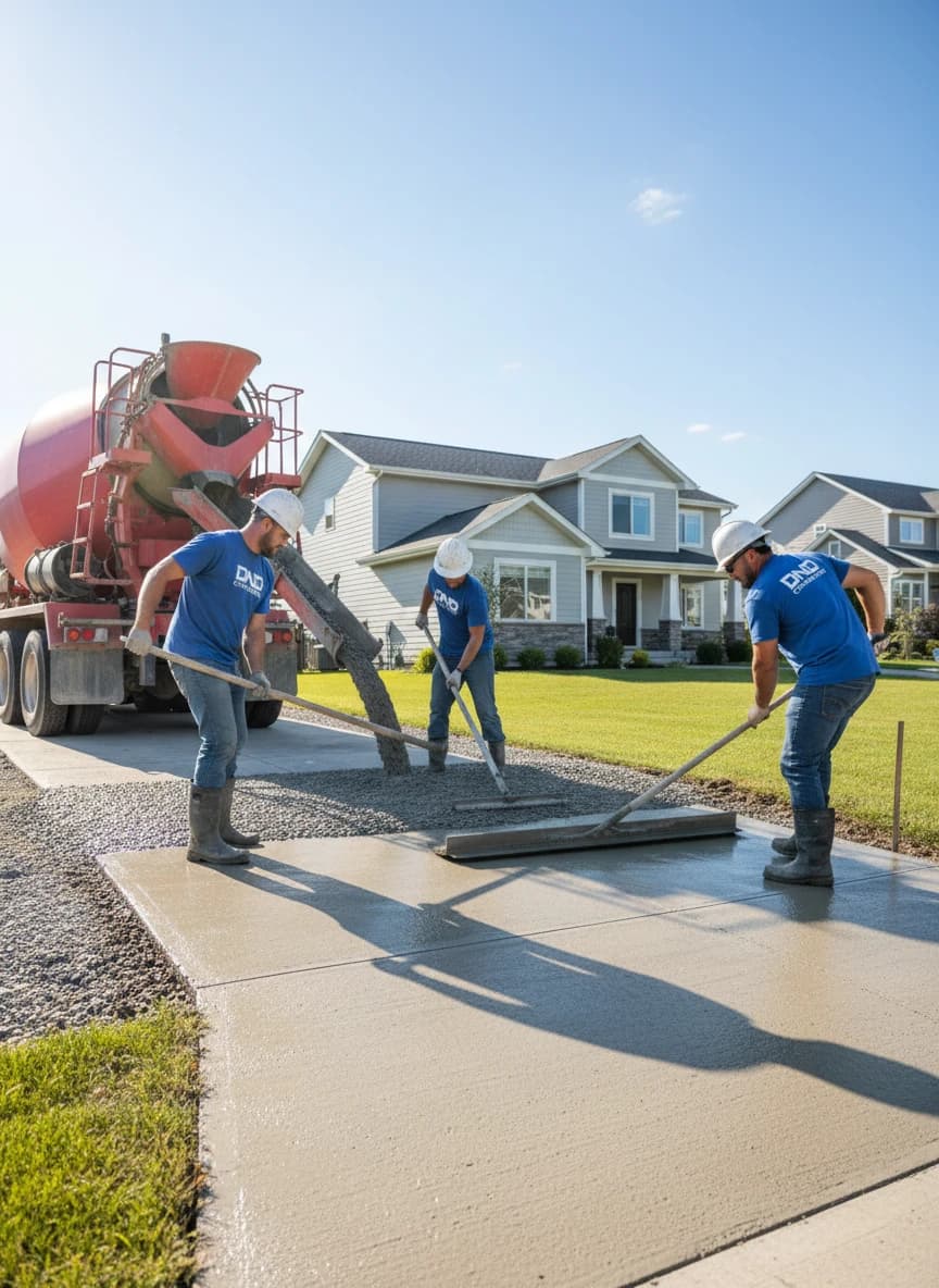 D&D Concrete team at work